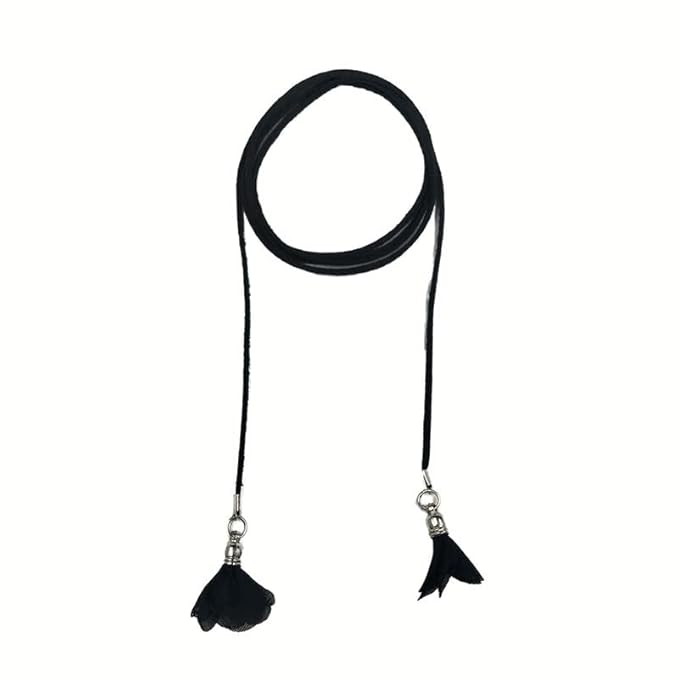 Ani Accessories black suede belt. This women’s waist belt can be styled as a saree belt or paired with belted shirt dresses and more.
