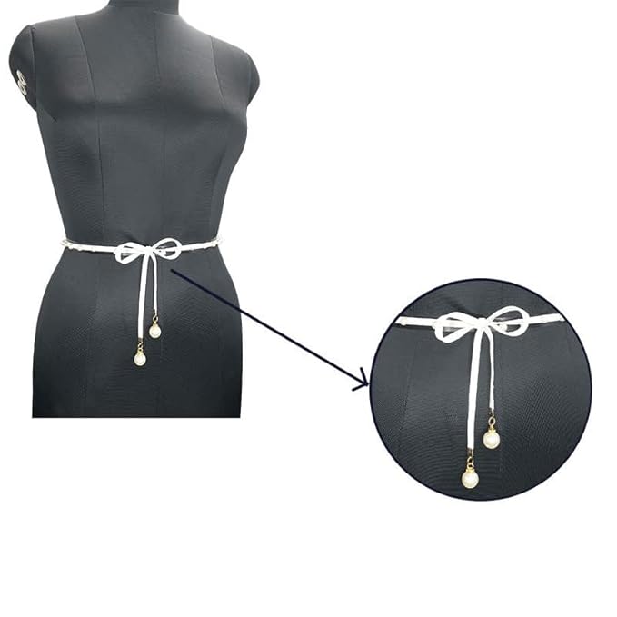 Suede Belt with Pearl Accents