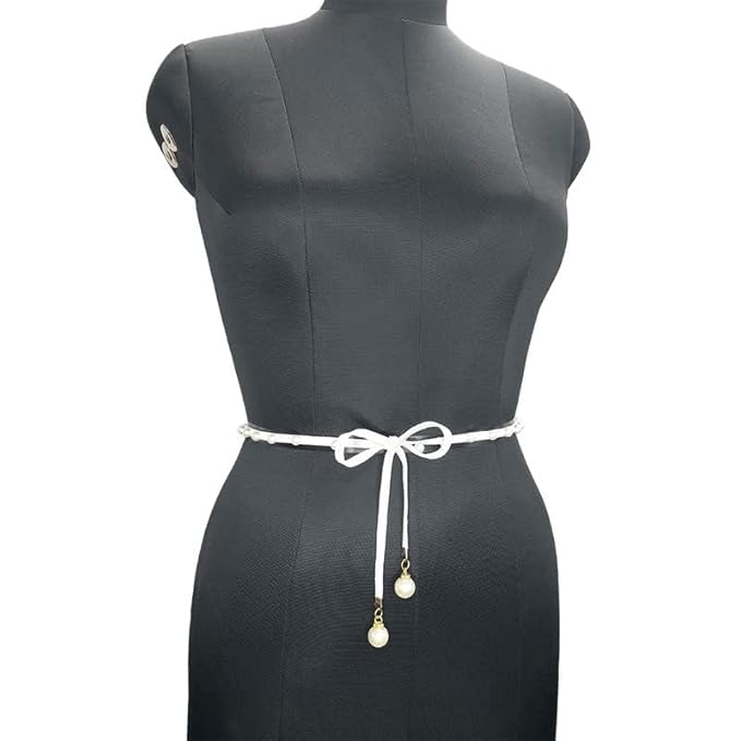 Suede Belt with Pearl Accents