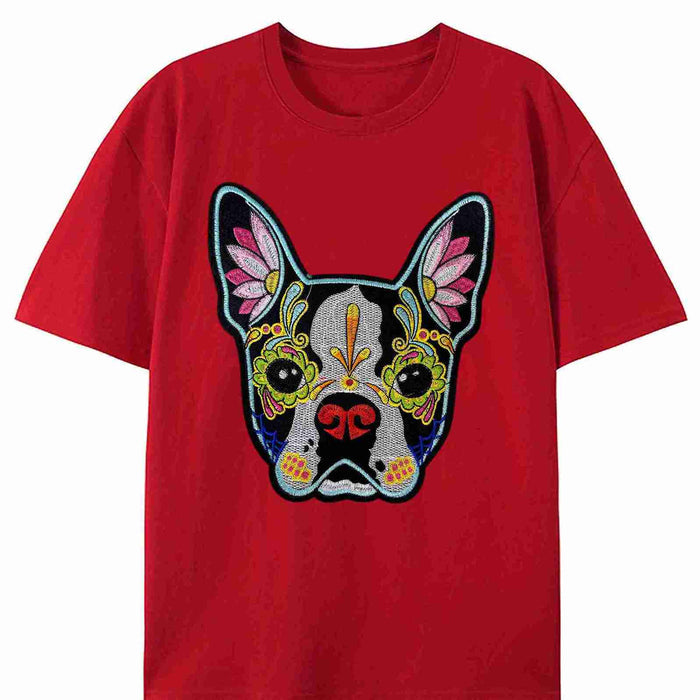 Sugar Skull Dog Embroidery | SKU_P-1