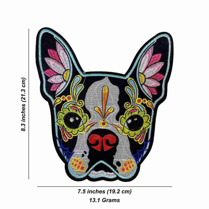 Sugar Skull Dog Embroidery | SKU_P-1