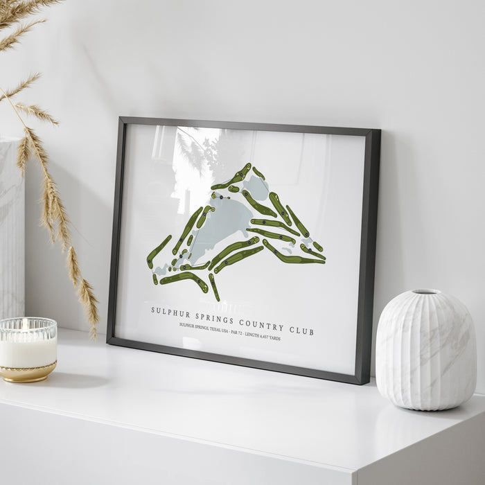 Sulphur Springs Country Club | Golf Course Map | On Table