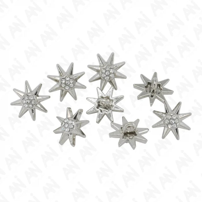 Sunburst Design Rhinestone shirt Buttons | 12mm(20L)