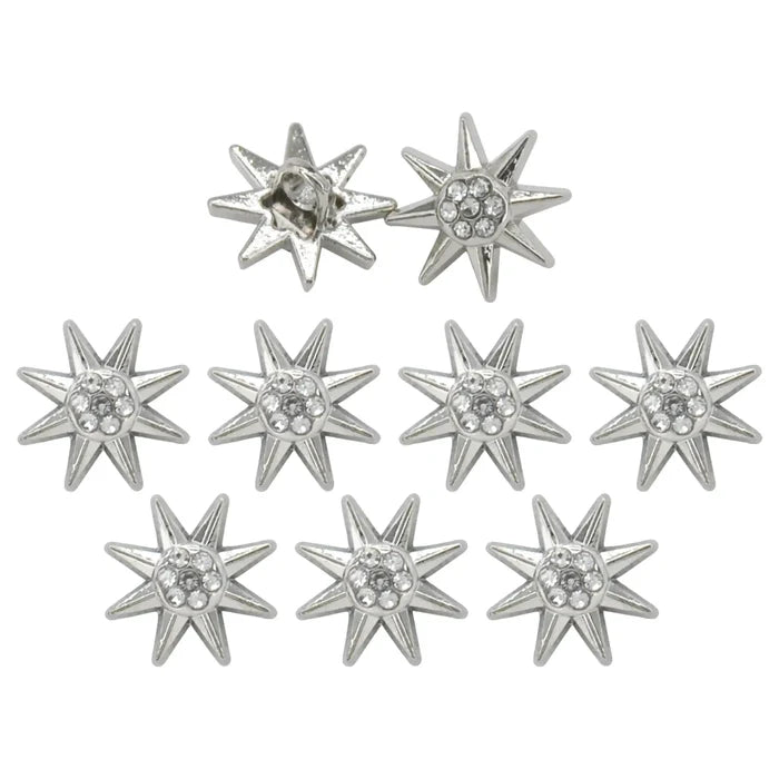 Sunburst Design Rhinestone shirt Buttons | 12mm(20L)