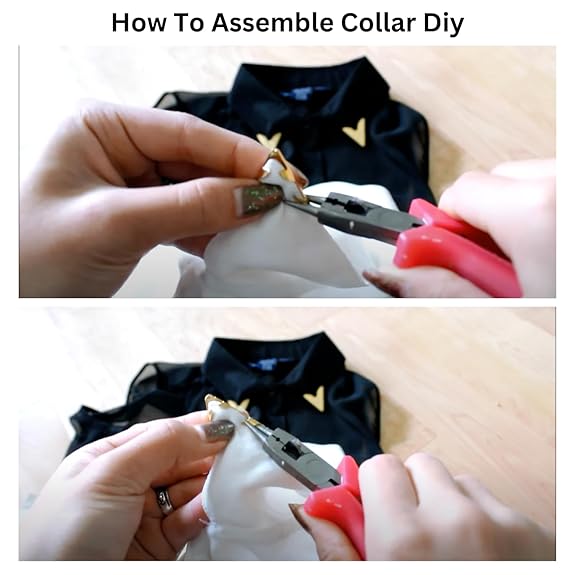 Ani Accessories | image of women hand  showing how to apply the collar tip  on the shirt