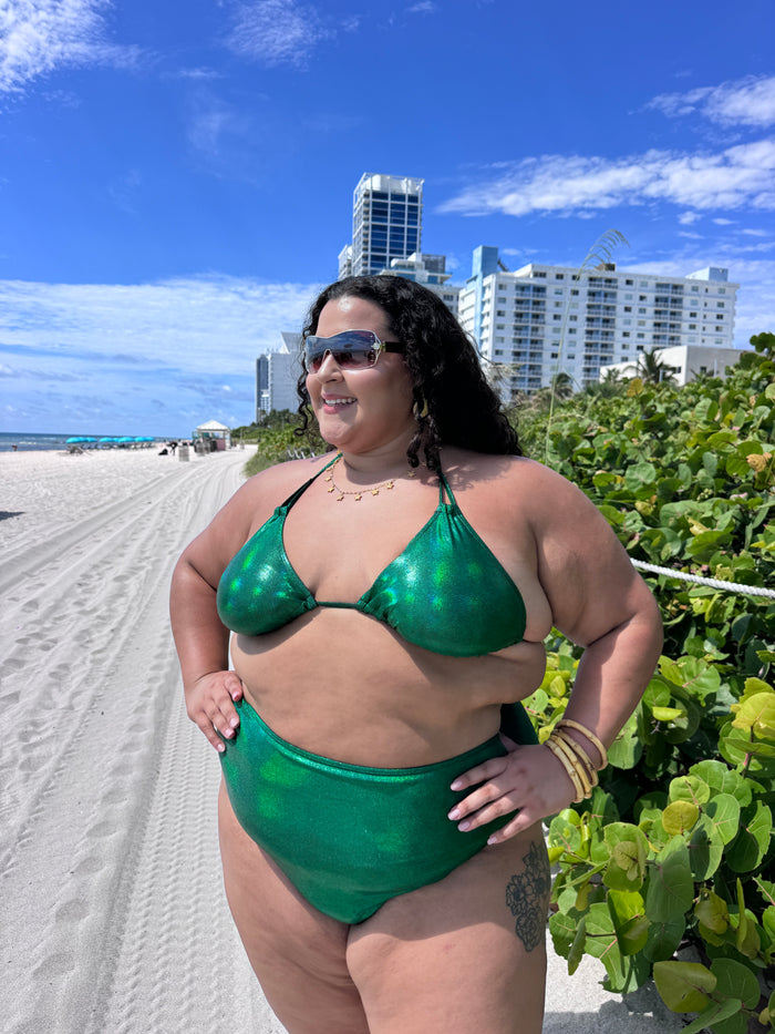 Supreme Green Triangle Bikini Top