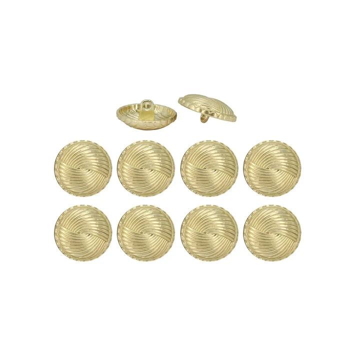 Swirled Gold Metal Buttons | 19mm(30L), 21mm(32L) & 23mm(36L)