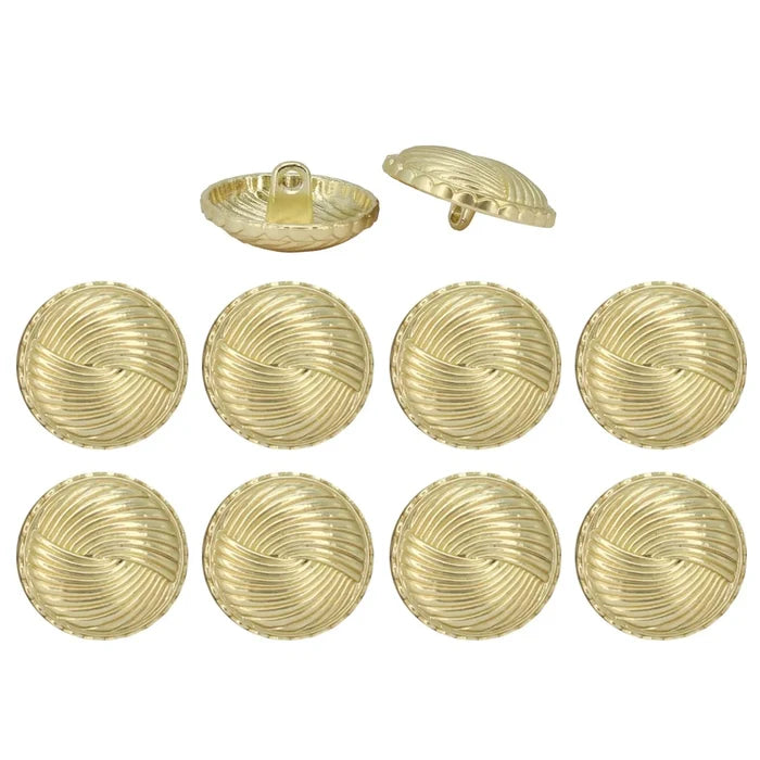 Swirled Gold Metal Buttons | 19mm(30L), 21mm(32L) & 23mm(36L)