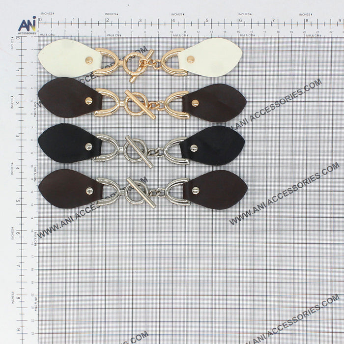 T-bar Pu Toggle Buckle | 2 Pair