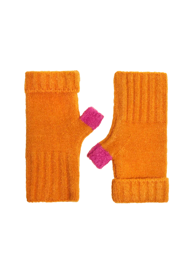 Tangerine Cassia Ladies Wrist Warmers
