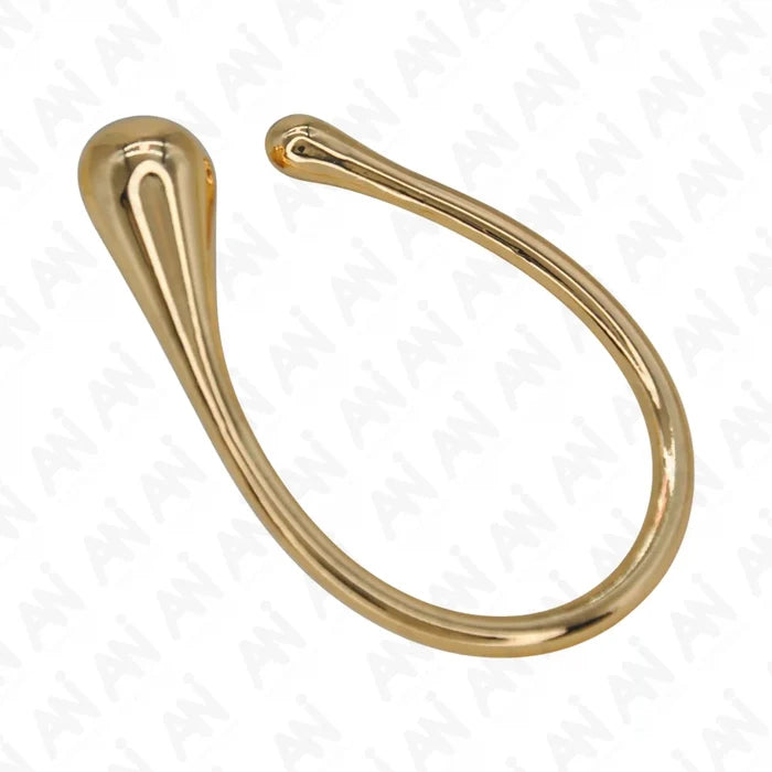 Ani Accessories Organic U-Shaped Golden Metal Buckle Size visible in white background.