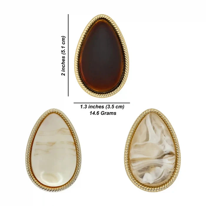 Teardrop Pear Shape Marvel Buckle