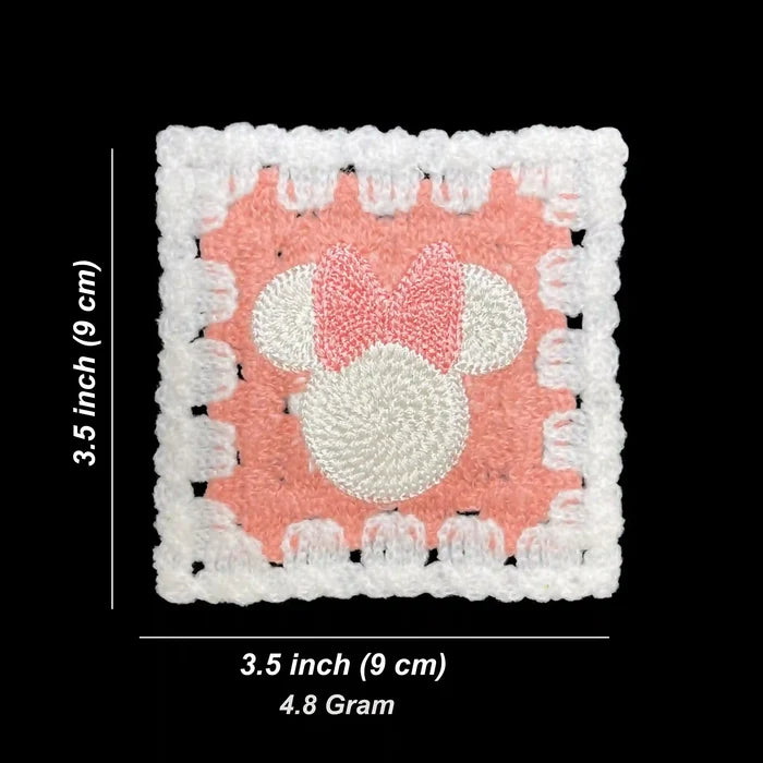 Teddy Bow Crochet Patch