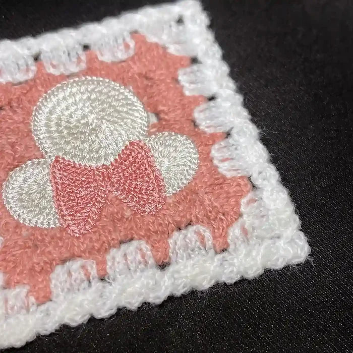 Teddy Bow Crochet Patch