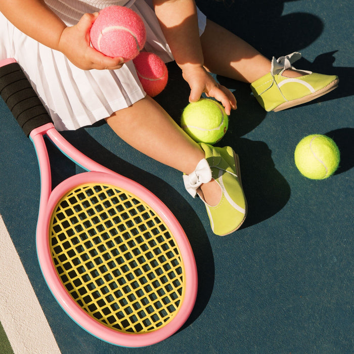 Tennis Match Knotted Bow Baby Shoe - Babies in Bloom