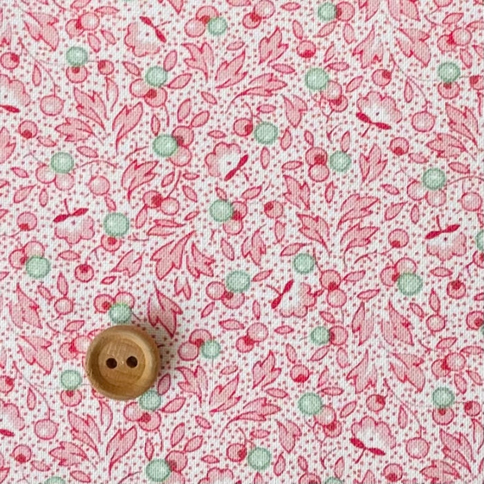 Textile Pantry's 30's - Pointillism and Leaf - Pink - Textile Pantry