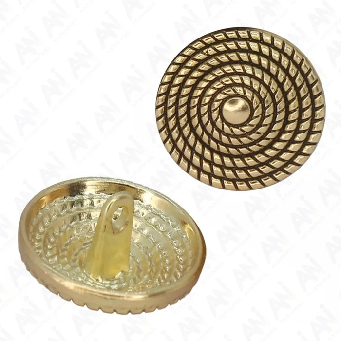 Textured Dome Metal Buttons | 	15mm, 21mm & 23mm