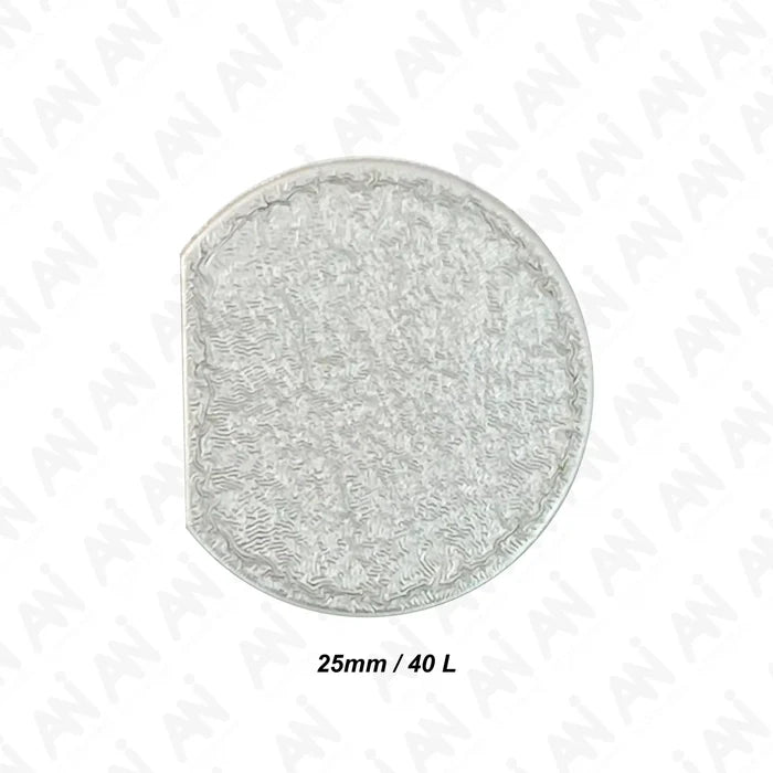 Textured Matte Silver Button | 25mm(40L)