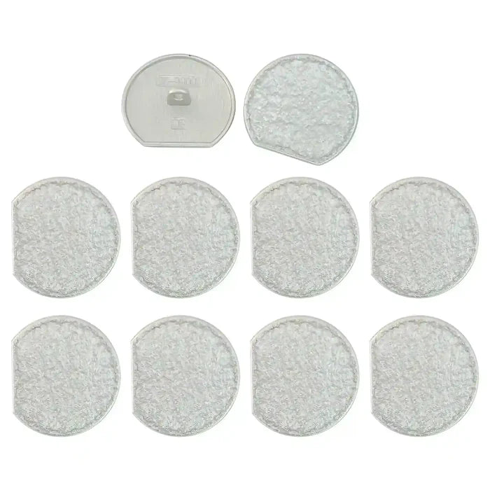 Textured Matte Silver Button | 25mm(40L)