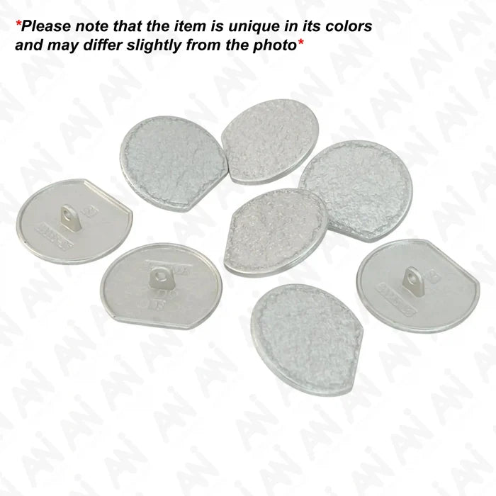 Textured Matte Silver Button | 25mm(40L)