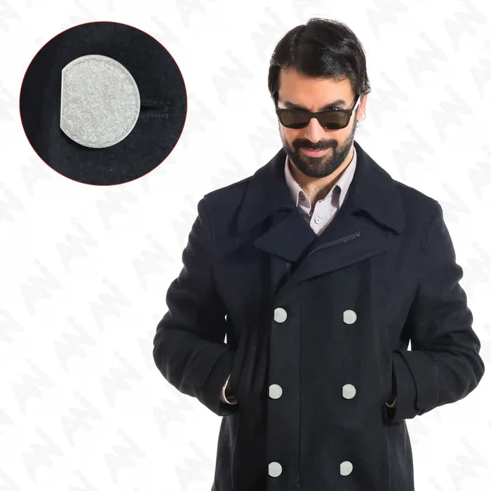 Textured Matte Silver Button | 25mm(40L)