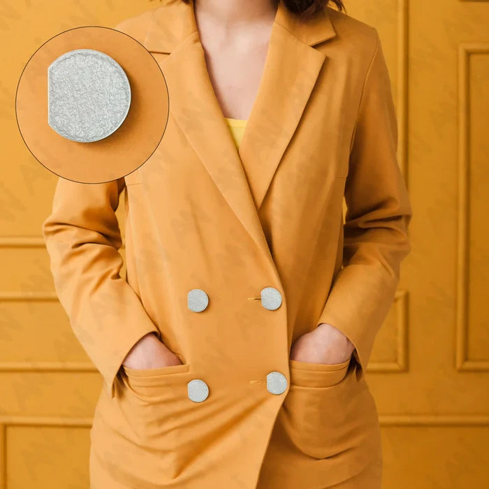 Textured Matte Silver Button | 25mm(40L)