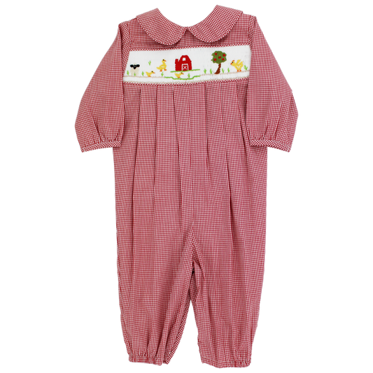 The Bailey Boys - Smocked Playsuit - Farm Days