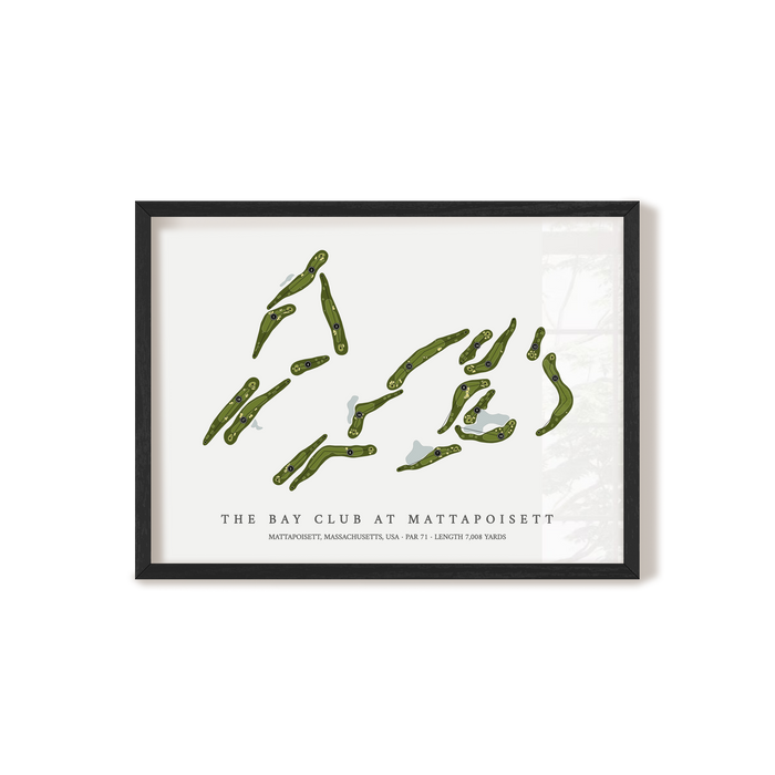 The Bay Club At Mattapoisett | Golf Course Map | Black Frame