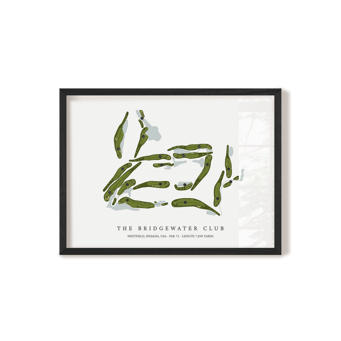 The Bridgewater Club | Golf Course Map | Black Frame