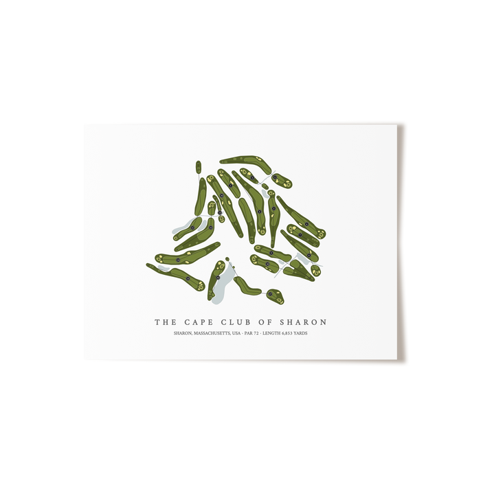 The Cape Club of Sharon | Golf Course Map | Unframed