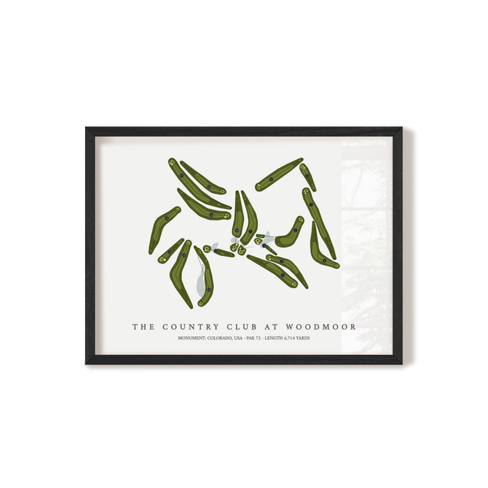 The Country Club at Woodmoor | Golf Course Map | Black Frame