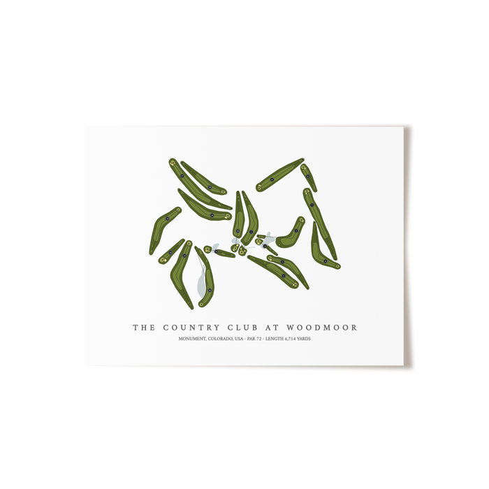 The Country Club at Woodmoor | Golf Course Map | Unframed