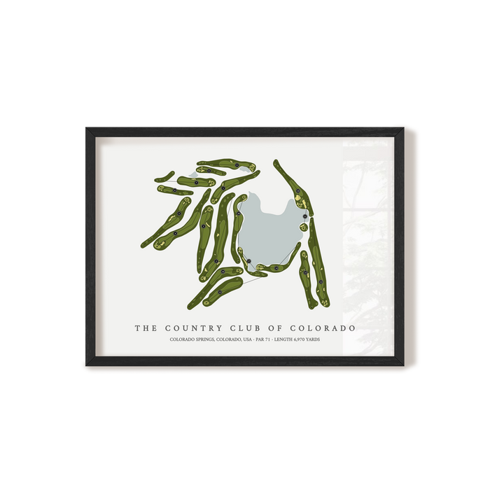 The Country Club of Colorado | Golf Course Map | Black Frame