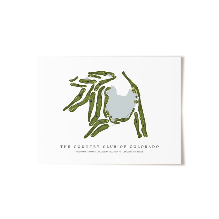 The Country Club of Colorado | Golf Course Map | Unframed