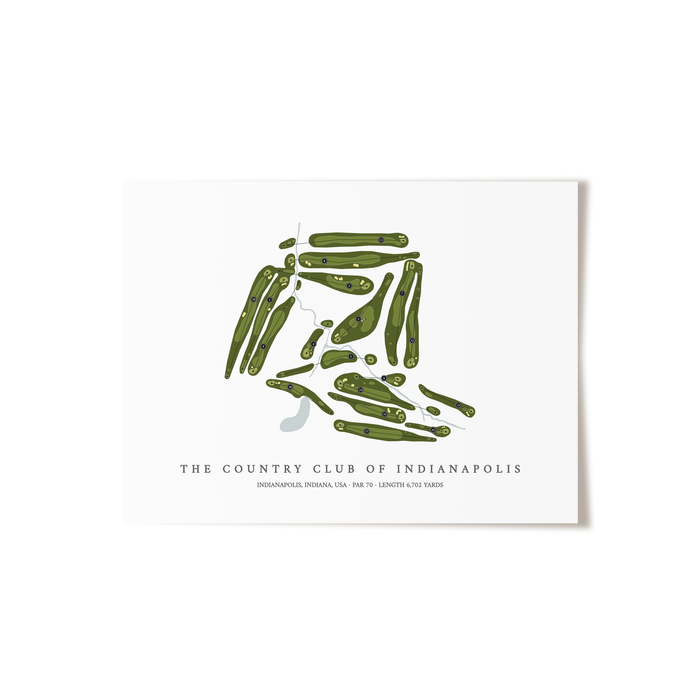 The Country Club of Indianapolis | Golf Course Map | Unframed