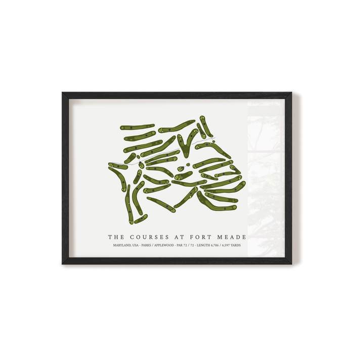 The Courses at Fort Meade | Golf Course Map | Black Frame