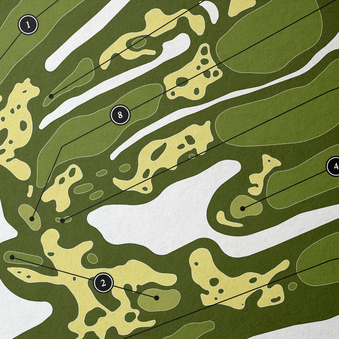 The Dunes Club | Golf Course Print | Close+Up
