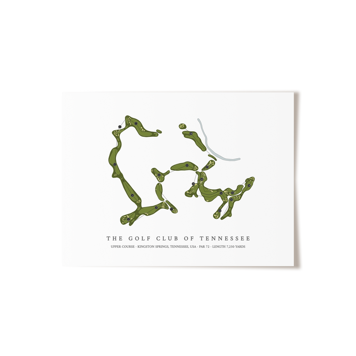 The Golf Club of Tennessee - Upper Course | Golf Course Map | Unframed
