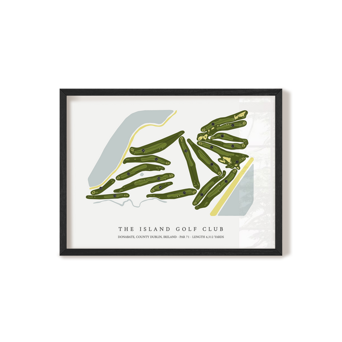 The Island Golf Club | Golf Course Map | Black Frame
