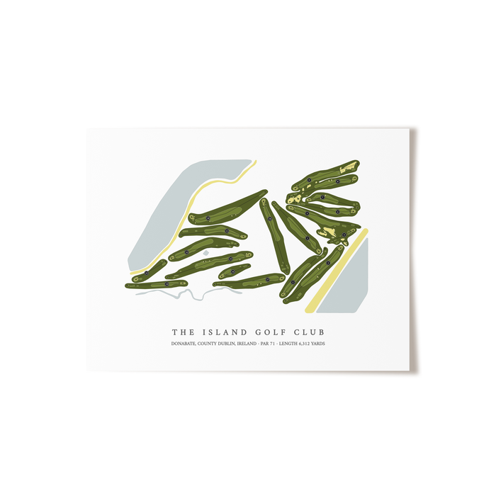 The Island Golf Club | Golf Course Map | Unframed