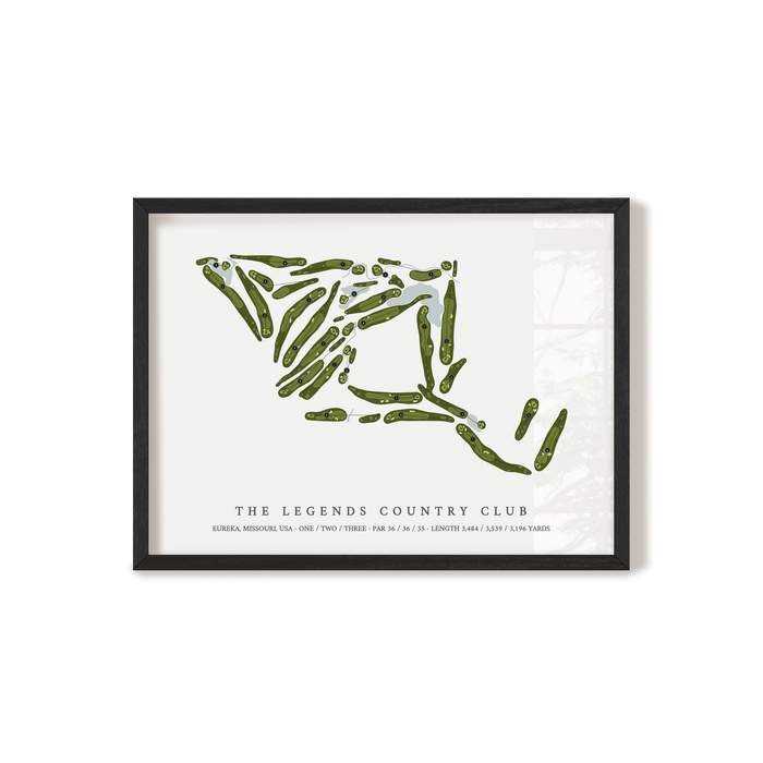 The Legends Country Club | Golf Course Print | Black Frame