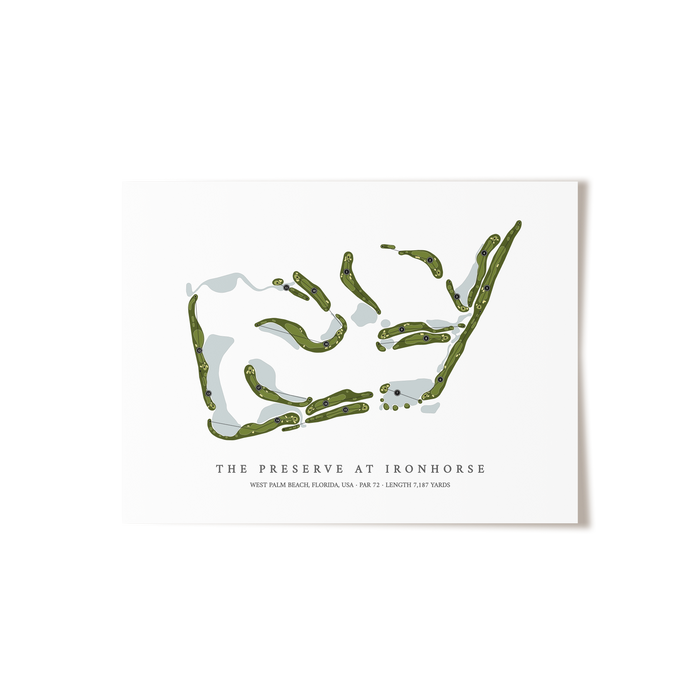 The Preserve at Ironhorse | Golf Course Map | Unframed
