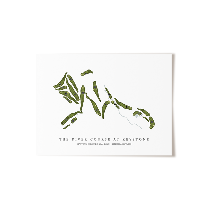 The River Course at Keystone | Golf Course Map | Unframed