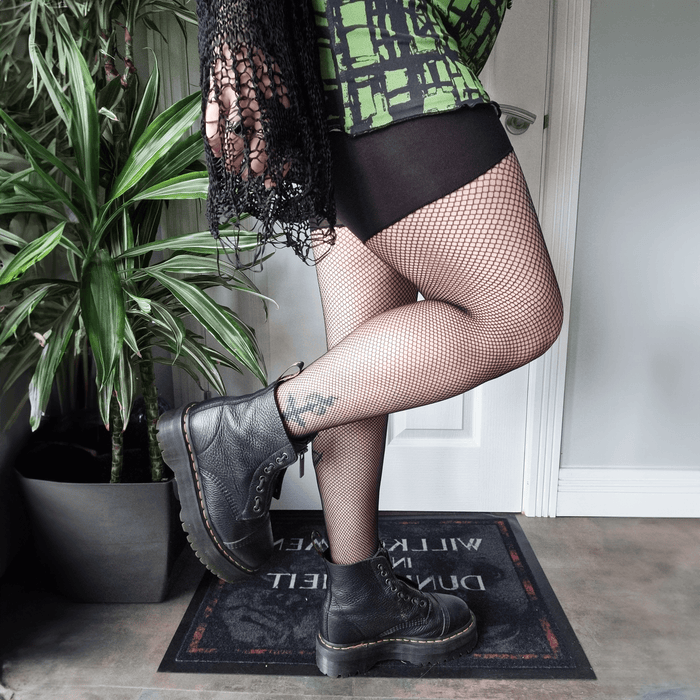 Thighs the Limit Fishnets - Black