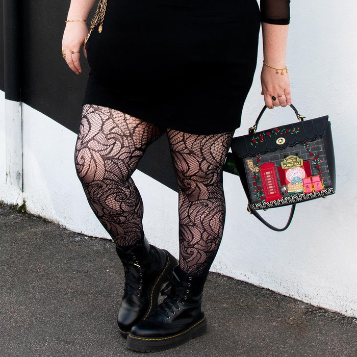 Thighs The Limit Fishnets - Timewarp - Black