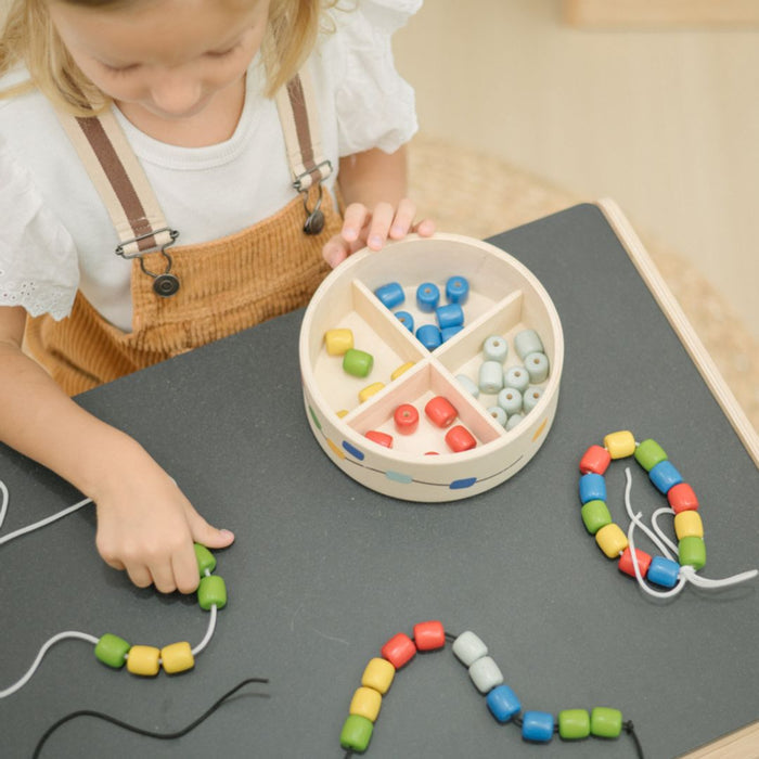 Threading Beads - Babies in Bloom