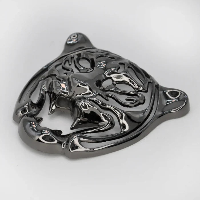 Tiger Head Emblem Brooch