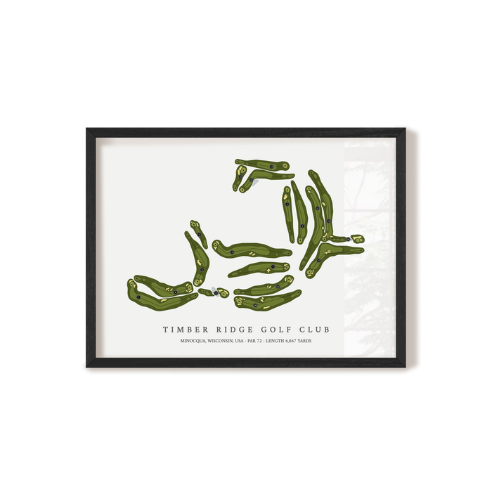 Timber Ridge Golf Club | Golf Course Map | Black Frame