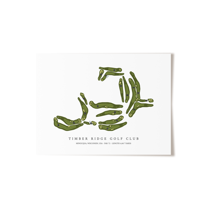 Timber Ridge Golf Club | Golf Course Map | Unframed