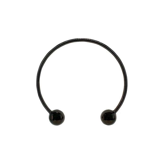 Buy now Ani Accessories Timeless Round Black Metal Buckle on zooming image on the white background.